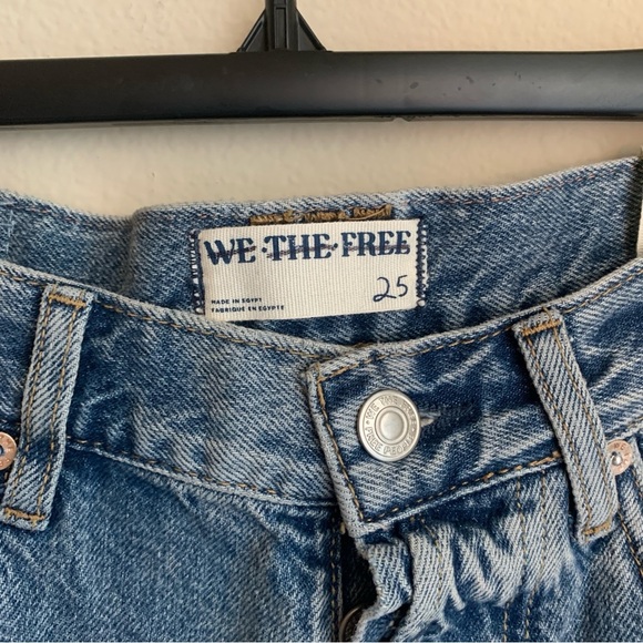 NWT Free People We The Free Ivy Mid Rise Short Size 25 San Andreas Blue - Picture 3 of 5